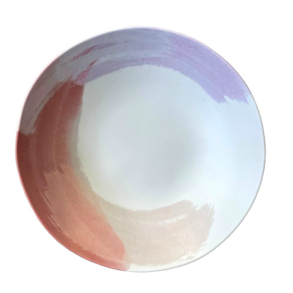 SANDSTONE STUDIOS Watercolor Melamine 7.5" Salad Bowl Set 4 Mauve Lavender NEW